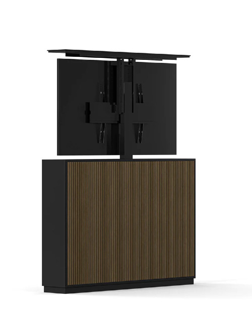 LINE Tv-Lift Slim 55" - Black & Burned Walnut